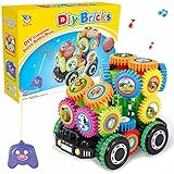 aijiayeインターロックギアToy Playset – DIY想像力Building BricksブロックアセンブリDisassembly Constructionパズル機関車for Ages 4