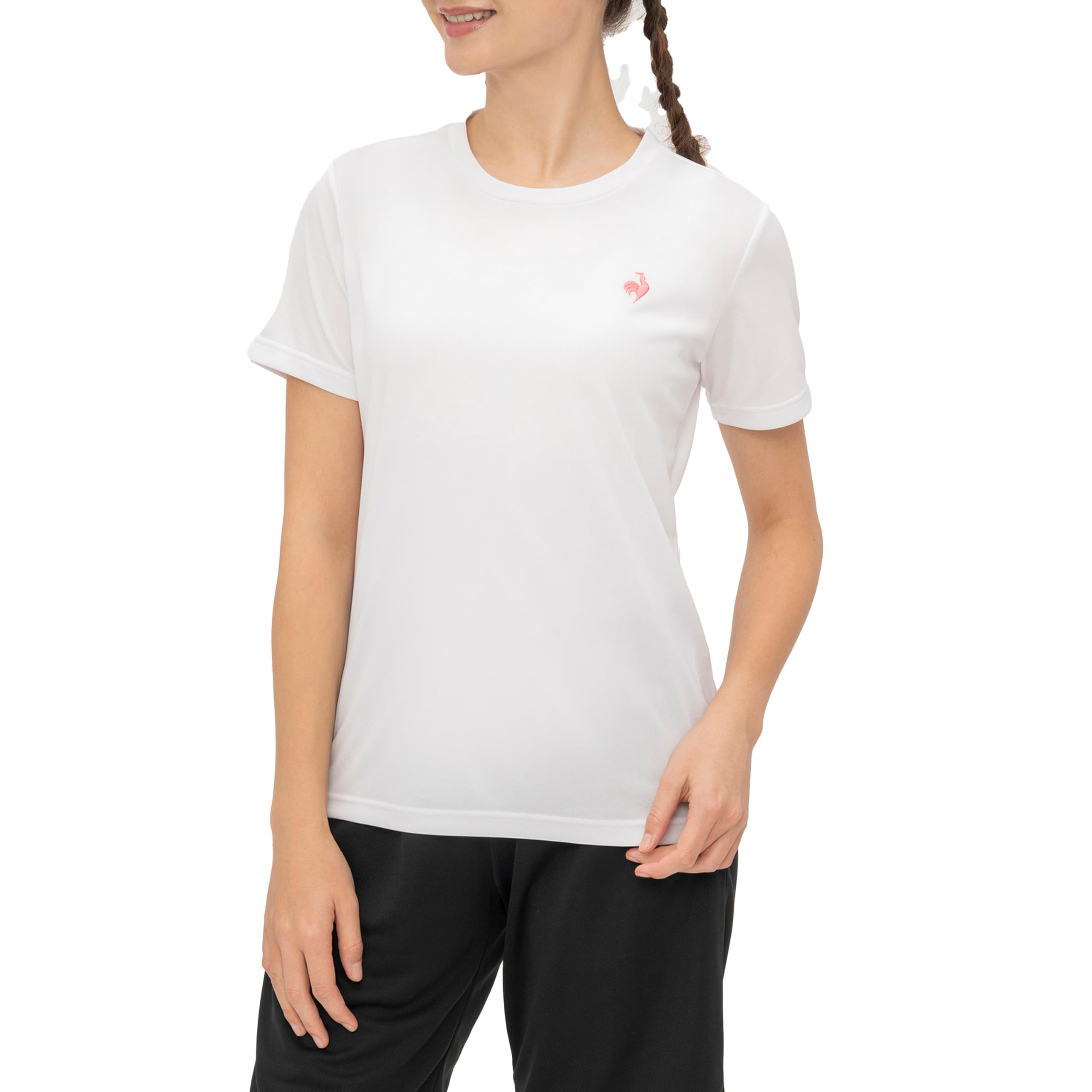 【プライムデー】【78%OFF】【633円】 le coq sportif レディース 吸汗速乾 UVカット UPF15 ストレッチ ワンポイント Tシャツ