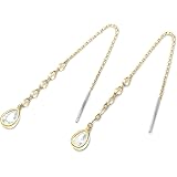 RENERVATE ピアス レディース 人気 ゆれる ブランド シンプル チェーンピアス シルバー K18 ゴールド仕上げ スワロフスキー 女性 アクセサリー 金属アレルギー対応 両耳 セット