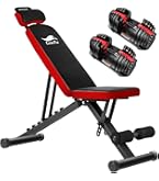 Amazon | Taimonik トレーニングベンチ＋可変式 セット商品 ダンベル