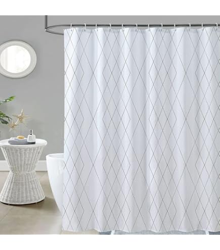 Amazon｜MEIWA スタイリッシュバスカーテン リーフ柄 130cm幅×178cm丈