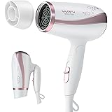 CONFU ドライヤー 1200W ヘアドライヤー マイナスイオン 温度＆風量調節 冷/熱風モード 折り畳み式 軽量 速乾 恒温 ヘアケア シンプル サラサラ ツヤツヤな髪に 旅行/家庭用 (ホワイト)
