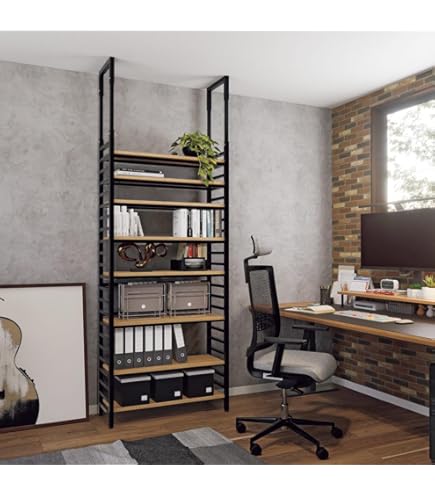 Amazon｜[山善] 本棚 (突っ張り) 大容量 スリム 全体耐荷重180㎏ 幅41