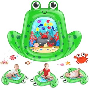 Vatos ウォーター プレイマット 赤ちゃん 知育玩具 出産祝い お誕生日 プレゼント 折り畳み式 掃除簡単 子ども 夏 水遊び 冬 室内遊具 クッション怪我防止コンパクト 3ヶ月以上