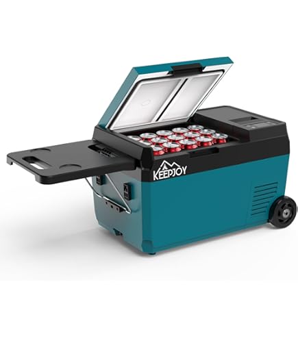 KEEPJOY 車載冷蔵庫 ポータブル冷蔵庫 12L バッテリー付 Amazon.co.jp: 【マキタバッテリーに対応可能】KEEPJOY ポータブル
