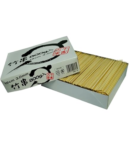 Amazon.co.jp: 業務用 竹串 3mm 18cm 箱入 約800本 約0.8kg入 折れ