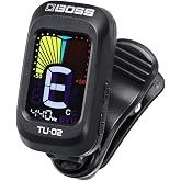BOSS ボスTU-02 クリップチューナー カラーディスプレイ ギター、ベース、ウクレレ等に対応 小型 4つのチューニング・モード 最大24時間の連続使用 オート・パワー・オフ機能