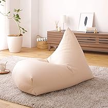 クリーム色 ビーズクッションソファ 洗える撥水カバー付きセット 3way】マシュマロビーズクッション