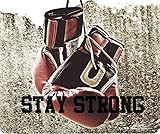 Stay Strong Boxing Gloves Thick Mousepad by Atomic Market [並行輸入品]