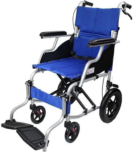 Amazon | 【非課税】マキテック 介助車いす FINE(ファイン) 紺 NR