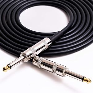 GRANPRO ギター シールド ギターケーブル 3m エレキギター/ベース/キーボード/アンプ対応 ケーブルバンド付き…