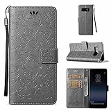 Galaxy Note 8 ケース、Dfly 高級 PU レザー エンボス加工 ユニコーン 設計 磁気 閉鎖 そして スタンド 関数 カード スロット スリム フリップ 財布 カバー、Samsung 