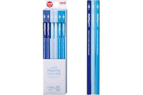 三菱鉛筆 かきかた鉛筆 ユニパレット 2B かきかた パステルブルー 1ダース K55602B
