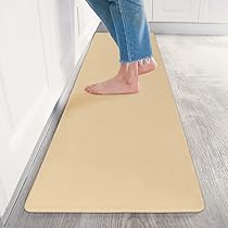 Amazon｜Baibu Home キッチンマット ベージュ 180 拭ける ロング