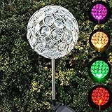 Meily ガーデンライト LED ソーラーライト ボール型 LED 飾り ランプ 自動充電 配線電池不要 自動点/消灯 ガーデニング/庭/花壇/坪 飾りLEDライト (1)