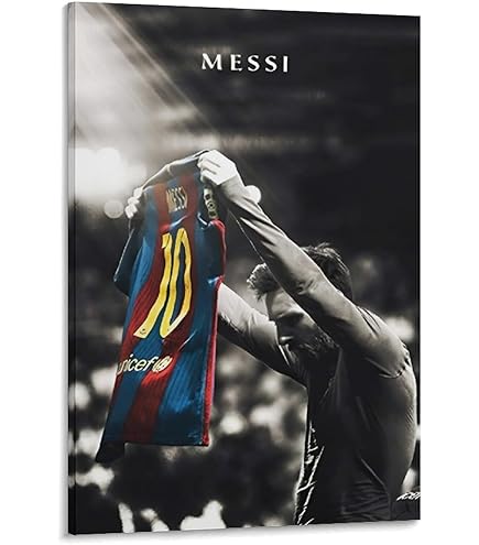 Amazon.co.jp: FCバルセロナのリオネル・メッシ選手が通算600 壁飾り