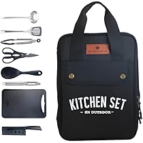 Amazon.co.jp: キャンプ用調理器具セット、8点セット