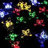 M.best Waterproof 4.8M/16FT 20LEDs Solar Lamps Butterfly garland fairy Christmas Outdoor Garden Part