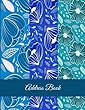Address Book: Blue Color Art Floral, Address Book with Tabs Book Large Print 8.5 X 11 Organizer & Address Book for Phone Numbers, Email Contact, Birthdays & Alphabetical Organizer Journal Notebook