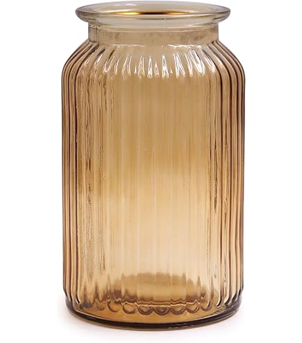 Amazon.co.jp: ヴィンテージ アンバーガラス 吹きガラス フラワー