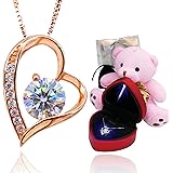 [Atlacic] ネックレス レディース スワロフスキー ジルコニア 刻印有り プレゼント ギフト セット オープンハート クリスマス 誕生日 プレゼント