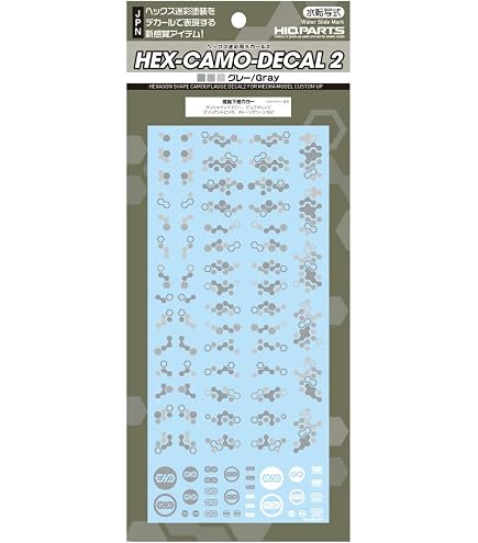 Amazon | ハイキューパーツ ヘックス迷彩用デカール2 ホワイト 1枚入