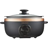 Morphy Richards 3.5L Electric Sear & Stew Slow Cooker w/Glass Lid Rose Gold