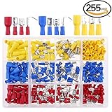 Hilitchi 255Pcs 22-16 / 16-14 / 12-10AWG Fully Insulated Female / Male Spade Quick Wire Crimp Termin