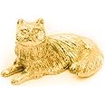 ネコ（猫）（くつろぎ姿） 22ct ゴールドプレート イギリス製 アニマル アート フィギュア コレクション
