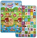 SiCoHome Baby Play Mat,Thin,Easy To Clean and Carry,Security Material Baby Play Mat,Folding with Cre