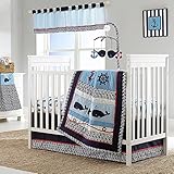 Whale of a Tale 5 Piece Baby Crib Bedding Set with Bumper by Nautica Kids by Crown Crafts