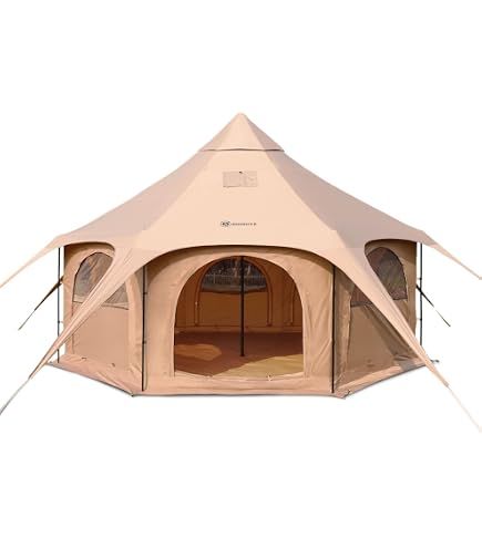 Amazon.co.jp: Fengzel Outdoor ベルテント 4*4/5*5/6*6m 5-15人用