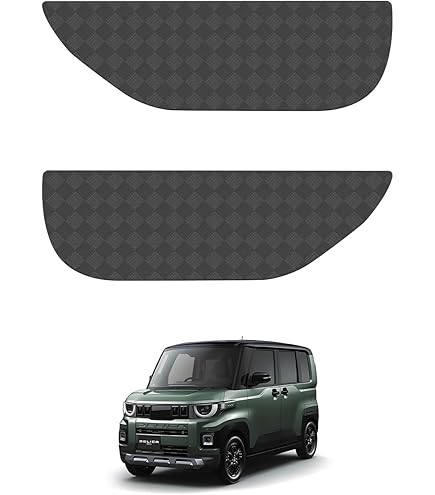 【新着商品】HUDIY（フーディ）キックガード 新型デリカミニB3系（2023年 デリカミニ 専用 キックガード3点セット 選べる2タイプ［カーボン調