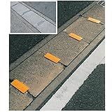 安全・サイン８　足場用周辺部材　側溝カバー　側溝ダートカバー　30～50mm グレー　50枚セット