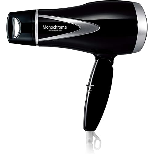モノクローム(Monochrome) 【Amazon.co.jp限定】コイズミ ヘアドライヤー マイナスイオン 軽量タイプ ブラック KHD-9300/BK モノクローム