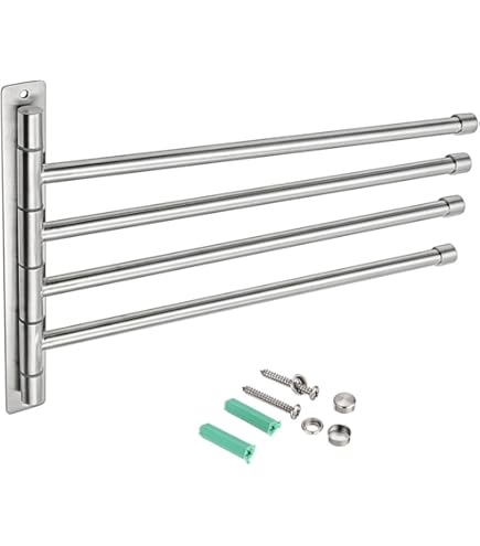 Amazon｜タオル掛け 木製 ナチュラル 目立ちにくい 壁固定 粘着テープ