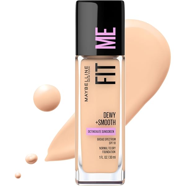 MAYBELLINE Fit Me Matte + Poreless Foundation – 322 Warm Honey, 30 Ml, Mattierend & Porositätsverdeckend