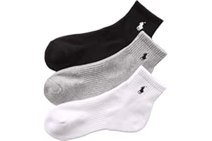 Polo Ralph Lauren 93246914 Women's Socks, 3 Pair Set, Footed Pile, One-Point, Short Socks, Unisex Adult