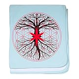 CafePress – Tree of Life / Flower of Life – スーパーソフトベビー毛布、新生児おくるみ ブルー 159183968825CD2