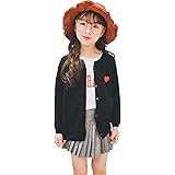 [YWW] キッズ カーディガン 女の子 長袖 セーター 子供服 シンプル ニット 無地 おしゃれ カジュアル 可愛い 通園 通学 3色 110-160cm