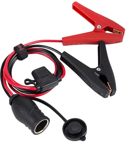 Amazon.co.jp: バッテリー 直結型 ソケット 12V/24V用 クリップ シガー