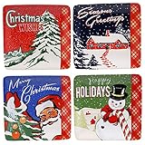Certified Internationalレトロクリスマスby Tina Higginsのセット4カナッペプレート 6" 19164SET/4