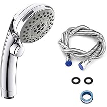 Amazon.co.jp: シャワーヘッド 節水 ホース付き 低水圧 増圧 5