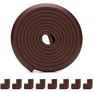 コーナーガード コーナークッション 全長5m+8個 3M両面テープ付き 高品質NBR 高齢者 ケガ防止 頭保護 家具 家内 保育園 幼稚園 安全対策