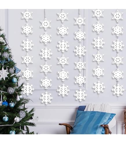Amazon | クリスマスオーナメント 3D立体 スノーフレーク 雪の結晶