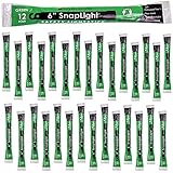 Cyalume SnapLight Green Light Sticks - 6 Inch Industrial Grade, High Intensity Glow Sticks with 12 H