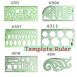 function-rulerブランド新しいグリーン幾何学テンプレート定規図面マッピングツールルーラーSuitable for学生スクールひな形 4365367650166
