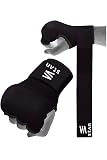 [ＳｔＡｎ] バンテージ 簡単 マジックテープ式 インナーグローブ ボクシング MMA 衝撃吸収ゲルパッド (M, ブルー)