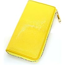 【美品】エイ革 スティングレイ ガルーシャ オーガナイザー　イエロー セカンドバッグ 長財布 レディース スティングレー レザー