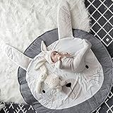 ソフトコットンベビーキッズゲームジムアクティビティPlay Matクロール毛布Floor Rug One Size グレー EAZGT162638267802